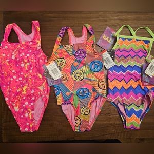 Lot of 3 TYR Girls Swimsuits Small(6/6X)